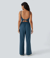 SoftlyZero™ Airy Double Straps Pocket InstantCool Yoga Jumpsuit-Easy Peezy Edition