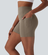 Halara UltraSculpt™ High Waisted Tummy Control Built-in Underwear Anti-Bacterial Shaping Training Biker Shorts 5'' With Pockets
