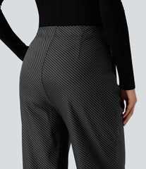 Halara Flex™ High Waisted Straight Leg Stripe Work Pants with Pockets