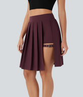 Breezeful™ High Waisted Pleated 2-in-1 Adjustable Buckle Quick Dry Casual Skirt with Pocket-Longer Length