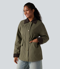 Long Sleeve Casual Barn Jacket with Pockets