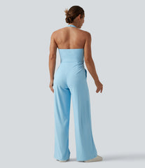 SoftlyZero™ Airy Halter InstantCool Casual Jumpsuit with Pockets-Easy Peezy Edition