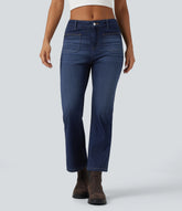 Halara Flex™ Denim Heat Mid Rise Denim Casual Bootcut Jeans with Pockets