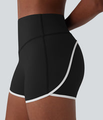 SoftlyZero™ Airy Mid Rise Tummy Control Color Block InstantCool Yoga Biker Shorts 3''-UPF50+