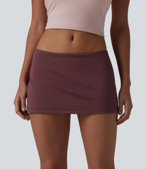 DayStretch Low Rise 2-in-1 Micro Bodycon Casual Skirt