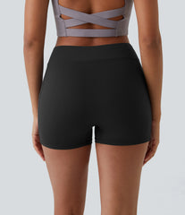 SoftlyZero™ Airy High Waisted Pocket Plain Cool Touch Yoga Shorts 3.5"-UPF50+