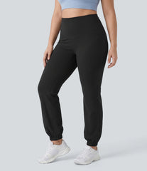 Plus Size SoftlyZero™ High Waisted Tummy Control Dance Balloon Joggers with Pockets-UPF50+