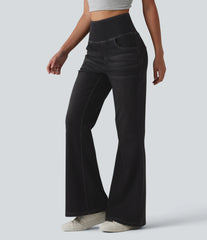Halara Flex™ High Waisted Tummy Control Flare Casual Jeans with Pockets