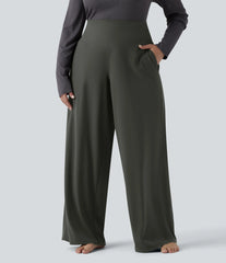 Halara UltraSculpt™ High Waisted Tummy Control Straight Leg Yoga Plus Size Pants with Pockets