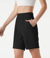 High Waisted Quick Dry Golf Shorts with Pockets 7''-Golf Tee-UPF40+