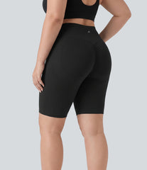 Plus Size Halara UltraSculpt™ High Waisted Scrunch Butt Lifting Tummy Control Shaping Training Biker Shorts 9'' with Pockets