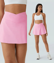 SoftlyZero™ Airy Crossover Pocket 2-in-1 InstantCool Tennis Skirt-Lucid-Longer Length-UPF50+