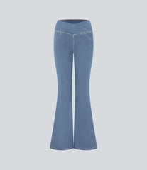 Halara Flex™ High Waisted Crossover Pocket InstantCool Washed Casual Jeans
