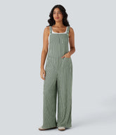 Pockets Casual Overalls