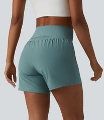 Super High Waisted Tummy Control 2-in-1 Quick Dry Yoga Shorts 5'' with Pockets