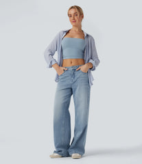 Halara Flex™ Low Rise Wide Leg Casual Jeans with Pockets
