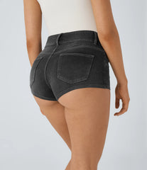 Halara Flex™ Mid Rise Pocket Denim Casual Shorts