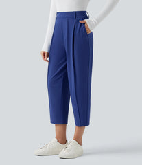 Halara Flex™ DayStretch High Waisted Cropped Work Tapered Pants with Pockets