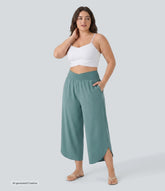 Breezeful™ High Waisted Crossover Pocket Quick Dry Plus Size Pants