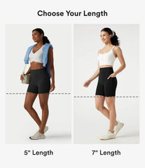 Halara UltraSculpt™ High Waisted Anti-Roll Tummy Control Shaping Workout Biker Shorts 7'' with Pockets