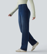 Halara Flex™ High Waisted Tummy Control Straight Leg Casual Jeans with Pockets
