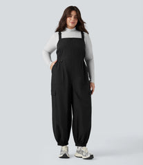 Water Repellent Wear-Resistant Zipper Pockets Hiking Plus Size Overalls