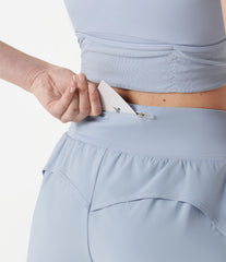 Breezeful™ High-waisted Drawstring 2-in-1 Quick Dry Workout Shorts with Pockets