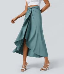 Breezeful™ High Waisted Wrapped Tie Back Quick Dry Skirt