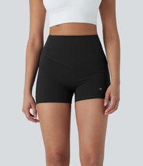 Halara UltraSculpt™ High Waisted Tummy Control Butt Lifting Ruched Shaping Yoga Biker Shorts 3'' with Pockets