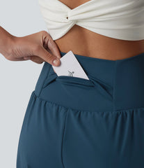 SoftlyZero™ Airy Super High Waisted 2-in-1 InstantCool Yoga Shorts 9'' with Pockets
