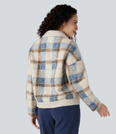 Lapel Long Sleeve Casual Sherpa Jacket