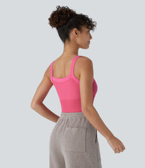 OneForm Seamless Flow Square Neck Casual Tank Smooth Bodysuit