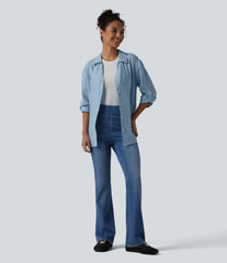 Halara Flex™ High Waisted Casual Slim Flare Jeans with Pockets