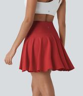 Breezeful™ High Waisted 2-in-1 Pocket High Low Flare Mini Quick Dry Yoga Skirt