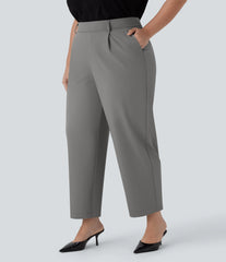 Halara Flex™ DayStretch High Waisted Ankle Length Tapered Work Plus Size Pants with Pockets