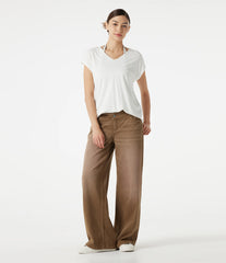 Halara Flex™ Asymmetric Low Rise Wide Leg Colorful Washed Casual Jeans with Pockets