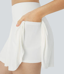 OneForm Seamless Flow High Waisted 2-in-1 Pocket Flare Mini Yoga Skirt