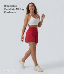 SoftlyZero™ Airy High Waisted Tummy Control 2-in-1 InstantCool Yoga Shorts with Pockets