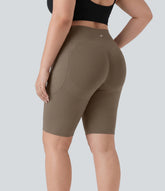 Plus Size Halara UltraSculpt™ High Waisted Scrunch Butt Lifting Tummy Control Shaping Training Biker Shorts 9'' with Pockets