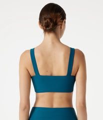 Deep V Neck Built-in Bra Push-Up Bikini Top Swimsuit