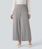 Halara Flex™ High Waisted Wide Leg Crepe Work 7/8 Pants with Pockets