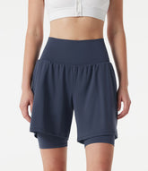 SoftlyZero™ Airy Super High Waisted 2-in-1 InstantCool Yoga Shorts 9'' with Pockets
