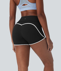 SoftlyZero™ Airy Mid Rise Tummy Control Color Block InstantCool Yoga Biker Shorts 3''-UPF50+