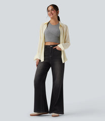 Halara Flex™ High Waisted Casual Flare Jeans with Pockets