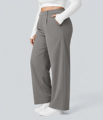 Halara Flex™ DayStretch High Waisted Pocket Straight Leg Work Plus Size Pants