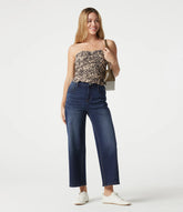 Halara Flex™ Mid Rise 7/8 Wide Leg Casual Jeans with Pockets