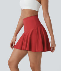 Breezeful™ High Waisted 2-in-1 Pocket High Low Flare Mini Quick Dry Yoga Skirt