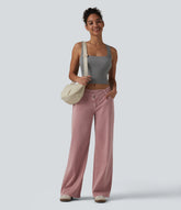 Halara Flex™ Asymmetric Low Rise Wide Leg Colorful Casual Jeans with Pockets