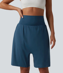 SoftlyZero™ Airy High Waisted 2-in-1 InstantCool Yoga Harem Shorts with Pocket