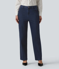 Halara Flex™ High Waisted Straight Leg Work Jeans with Pockets